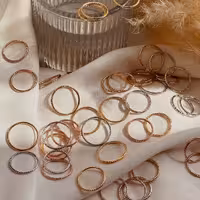 رینگ استیل ظریف تراشدار  رنگ ثابت شاینی برند ysx