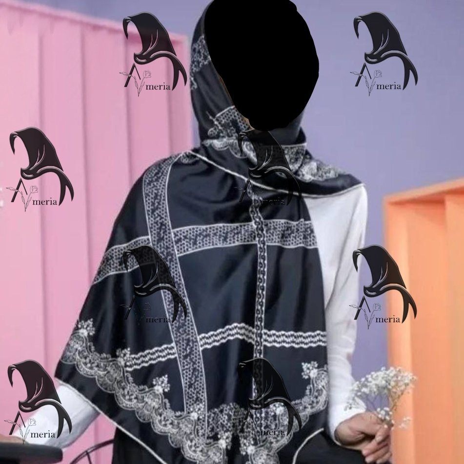روسری ابریشم مشکی