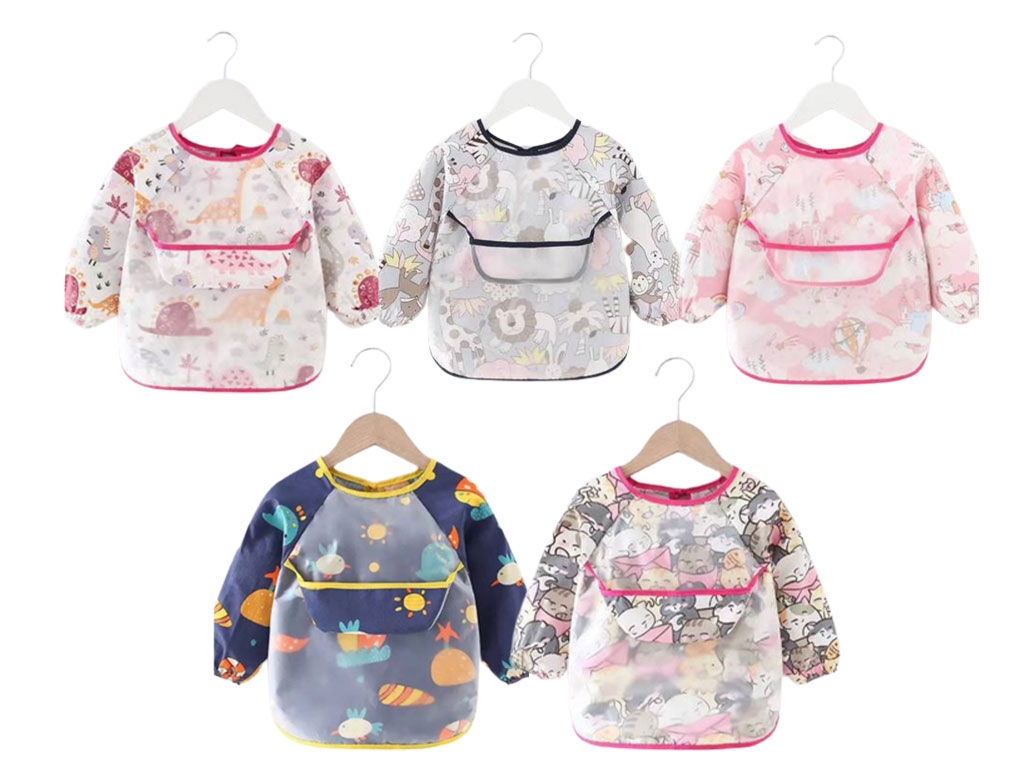 پیشبند آستین دار و جیب دار کودک