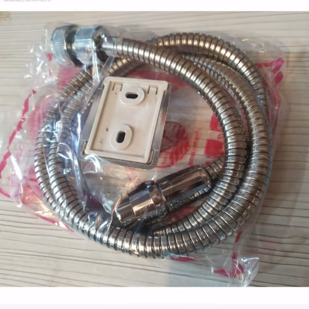 شیلنگ توالت فلزی مارک نهرین درجه یک  همراه با آویزدیواری