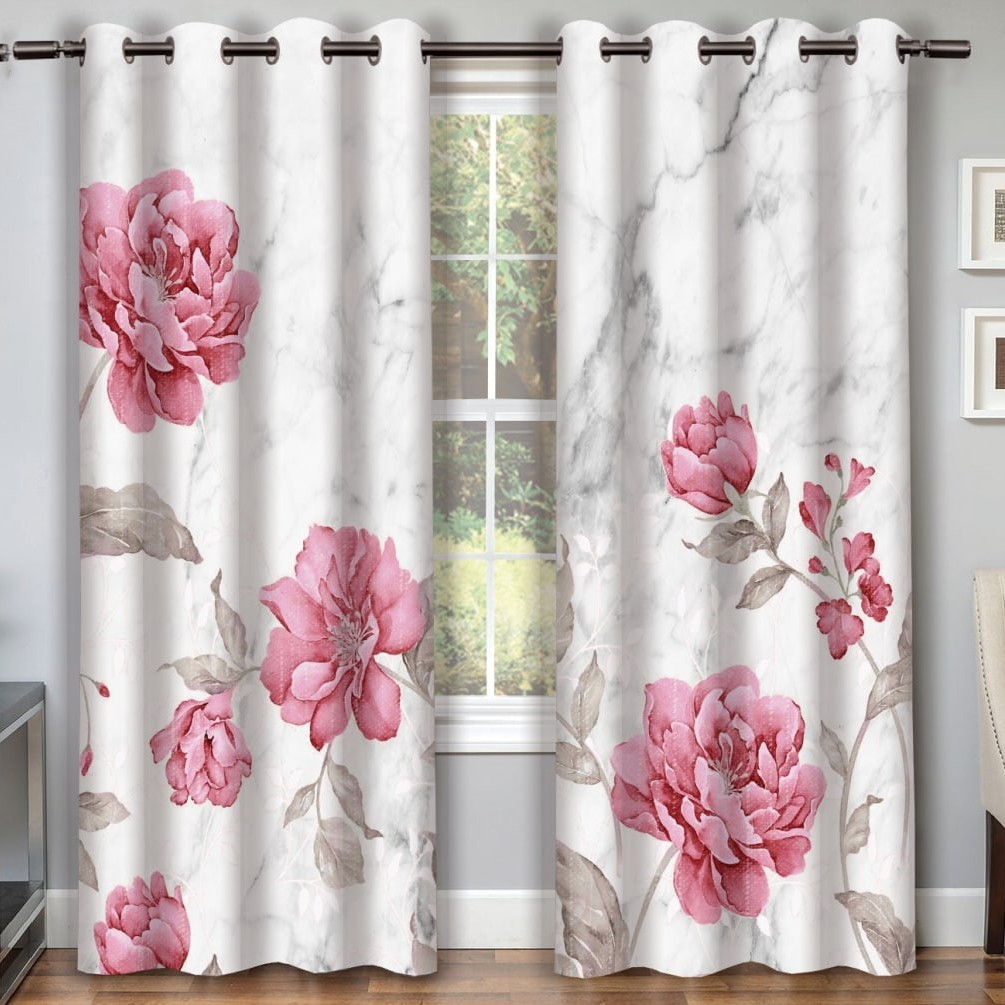 پرده چاپی پانچ طرح گُل کد305