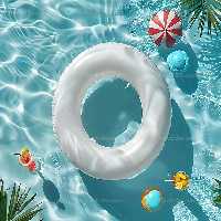 بک دراپ عکاسی تابستان با حلقه بادی | گرافیک با طعم تربچه