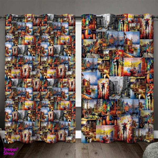 مجموعه 2 عددی پرده رنس مدل C32-50100 چند رنگ