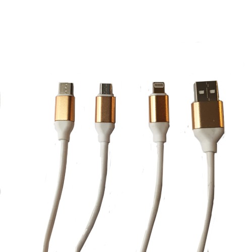 کابل تبدیل USB به لایتنینگ، Type-C و MicroUSB مدل AH