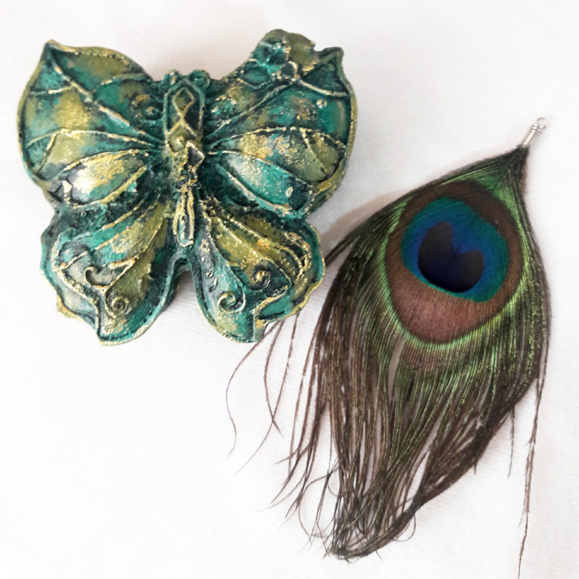 جا جواهرات پلی استر طرح پروانه