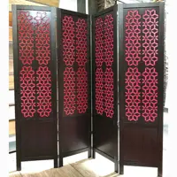 پارتیشن سنتی چهار لنگه قهوه ای قرمز کد 4001 (پرداخت کرایه پس از تحویل)