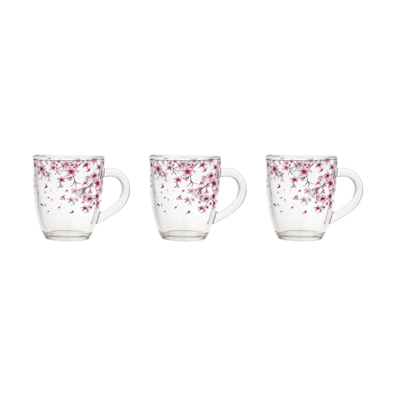 لیوان طرح شکوفه مدل k250 بسته 3 عددی