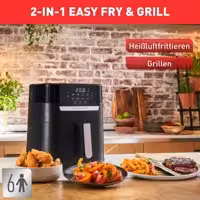 سرخ کن بدون روغن هوای گرم تفال فرانسه Tefal Easy Grill Precision EY5058 schwarz