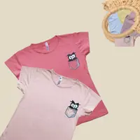تیشرت نخی طرح جغد، فری سایز از 38 تا 42، دارای رنگبندی، برند یونیکورن