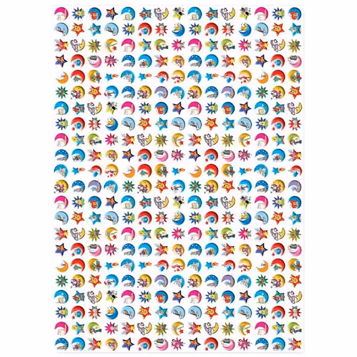 خرید استیکر ماه و ستاره رنگی