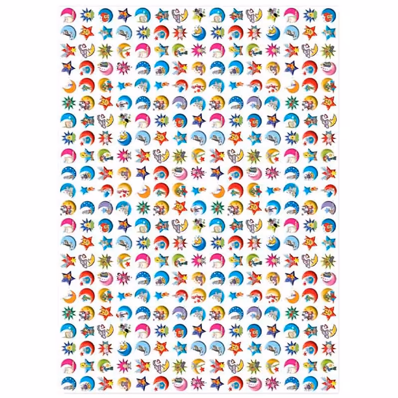 خرید استیکر ماه و ستاره رنگی