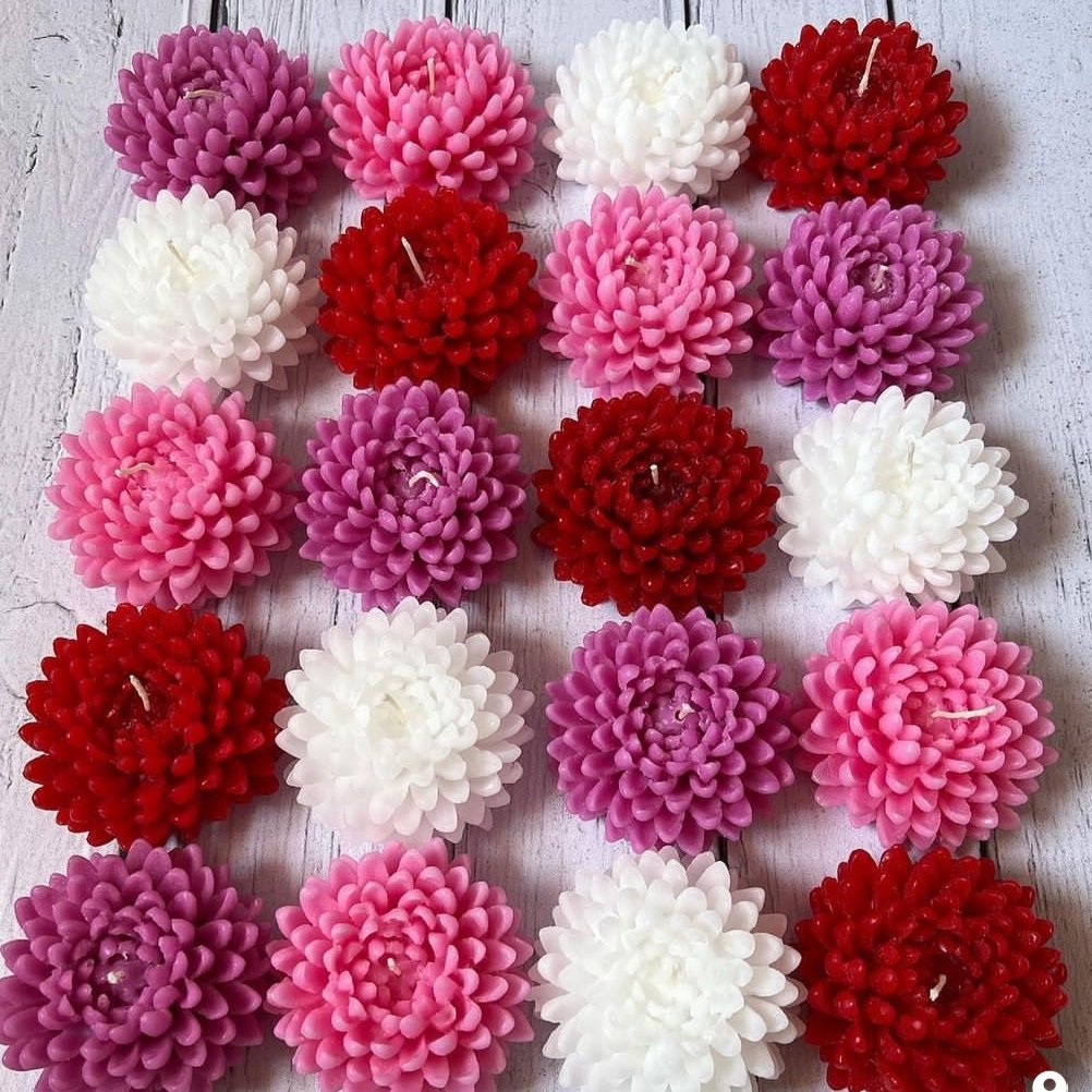 شمع گل داوودی 11 سانت بزرگ 