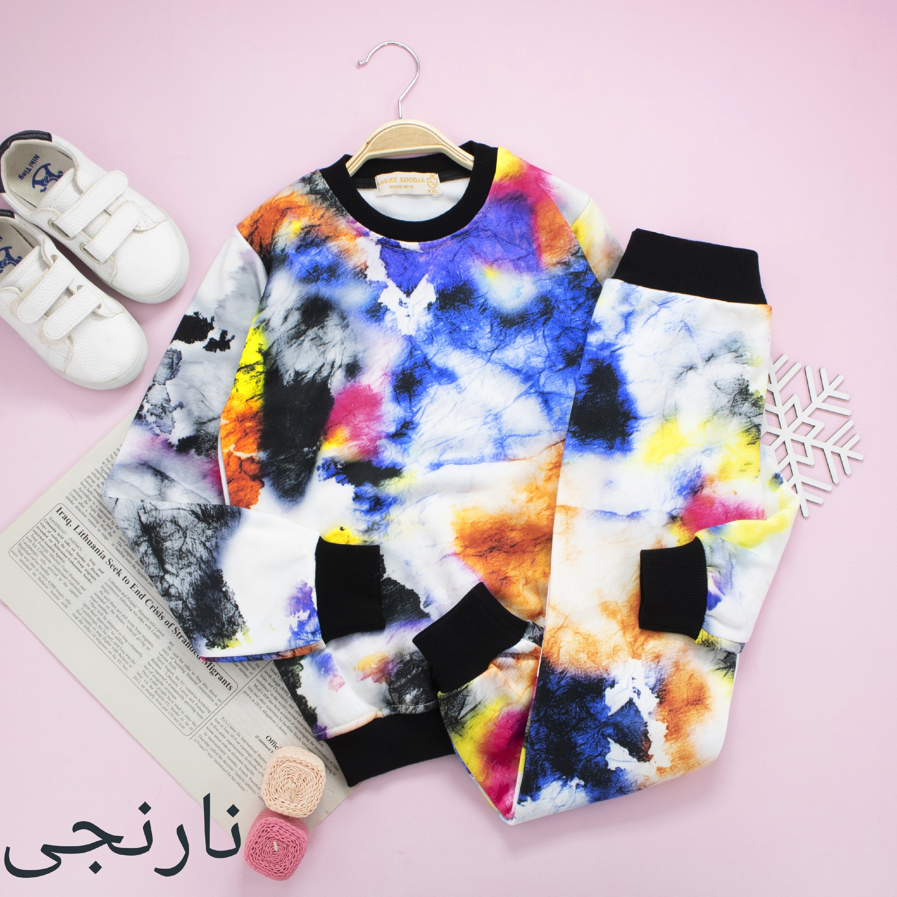 بلوز شلوار بچگانه آبرنگی اسپرت