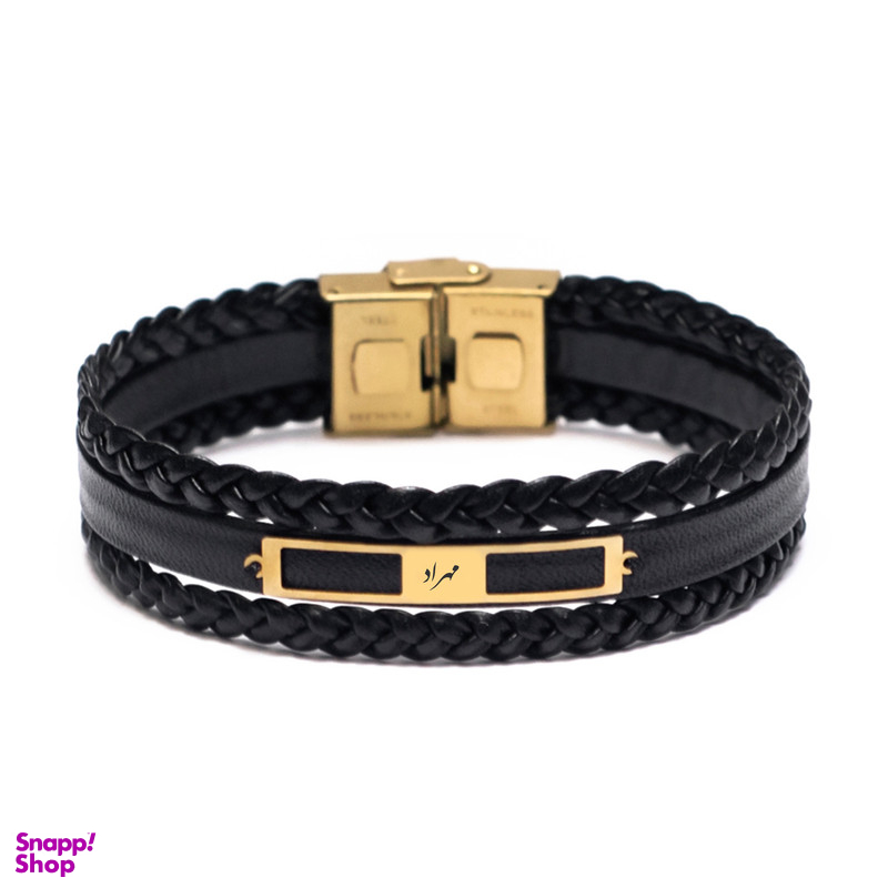 دستبند طلا 18 عیار مردانه لیردا مدل مهراد کد 1235