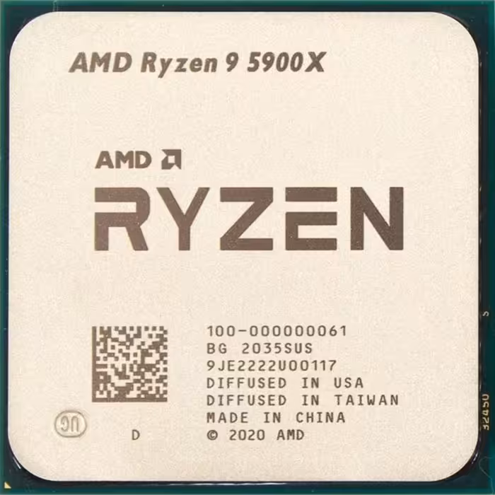 پردازنده بدون باکس ای ام دی مدل Ryzen 9 5900X فرکانس 3.7 گیگاهرتز
