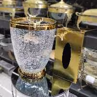 سطل و دستمال پذیرایی طلایی