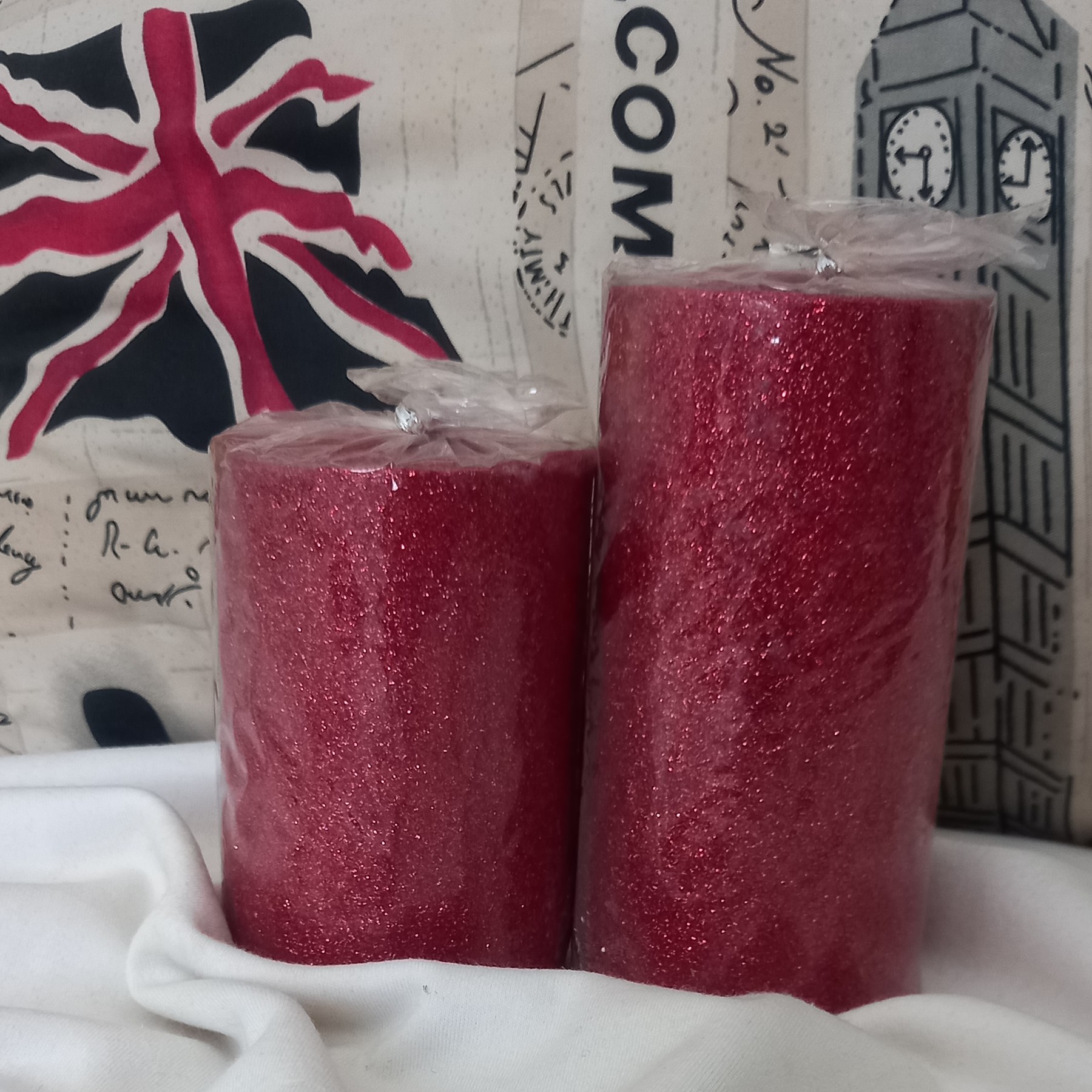 شمع اکلیلی قرمز  قطر 7 سایز 10 و 13 سانت 