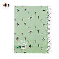 دفتر سیمی 100 برگ ایمان جلد سخت طرح کاکتوس