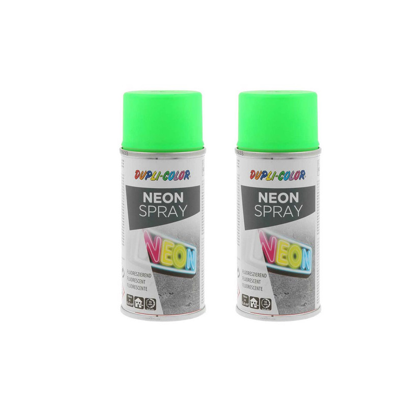 اسپری رنگ نئون سبز ترافیک دوپلی کالر مدل neon حجم 150 میلی لیتر مجموعه 2 عددی