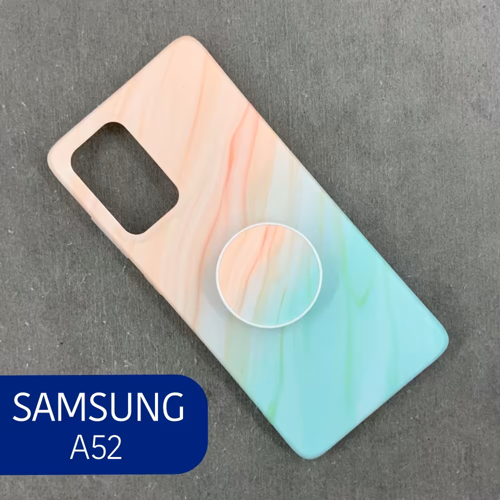 قاب گوشی سامسونگ A52 A52s مدل ماربل مینیمال همراه پاپسوکت 