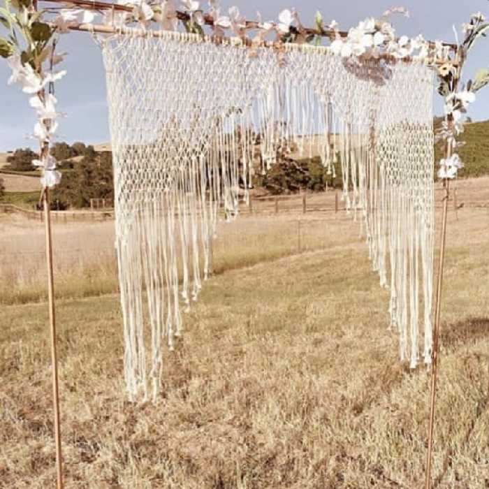 بکدراپ ، پرده مکرومه بافت طرح سلین