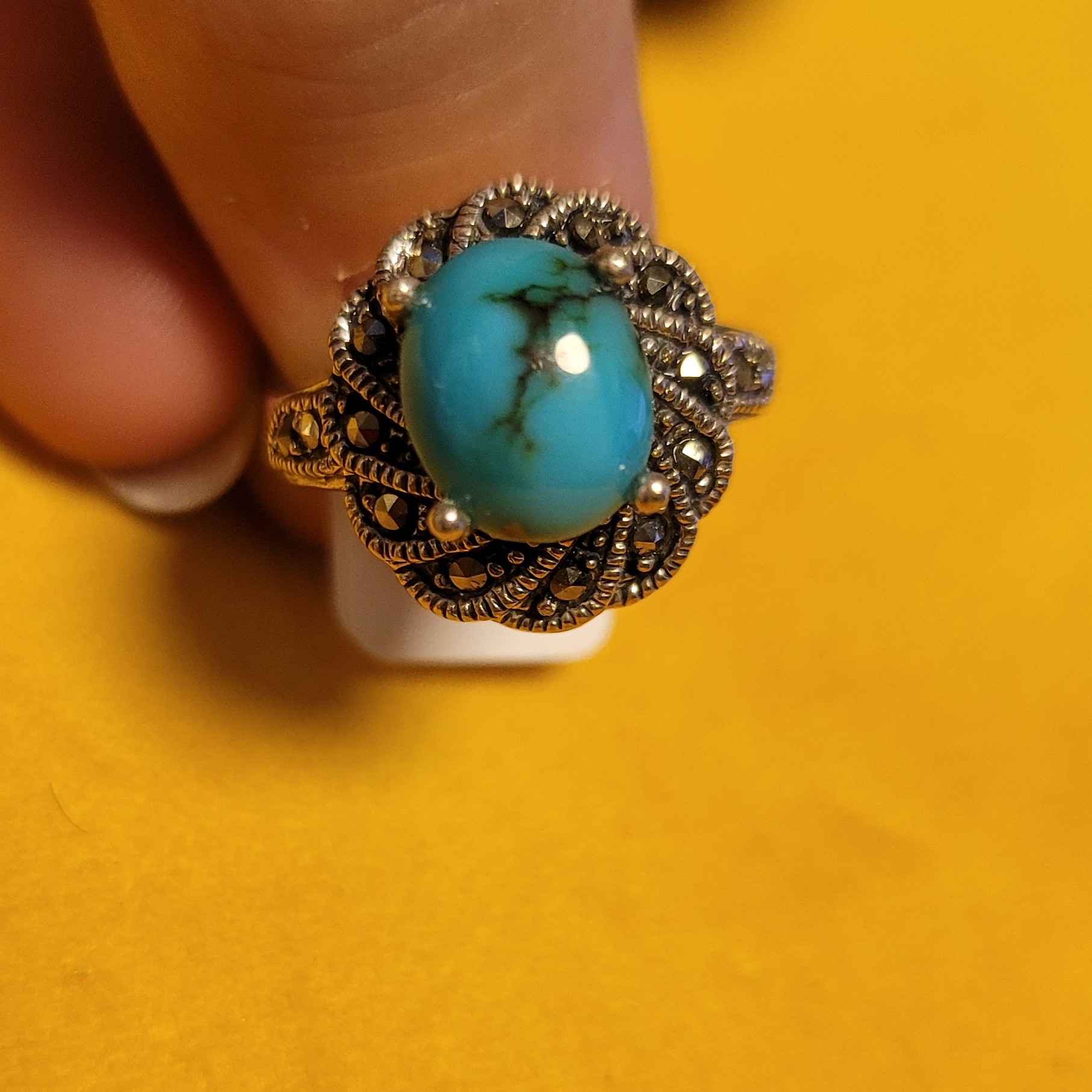 انگشتر نقره فیروزه کرمان