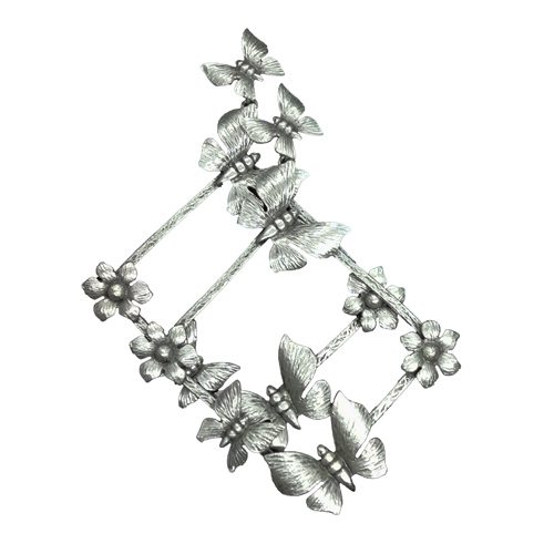 گوشواره میخی ورشو طرح پروانه و گل Butterfly Design Earrings