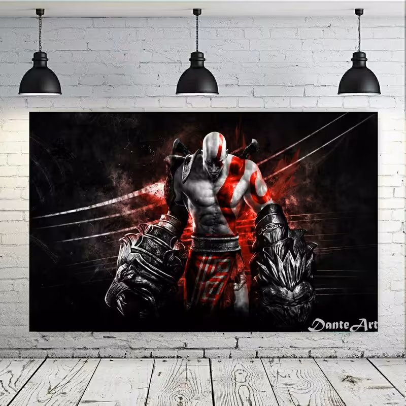 استیکر دیواری طرح گیم خدای جنگ مدل SDA4529