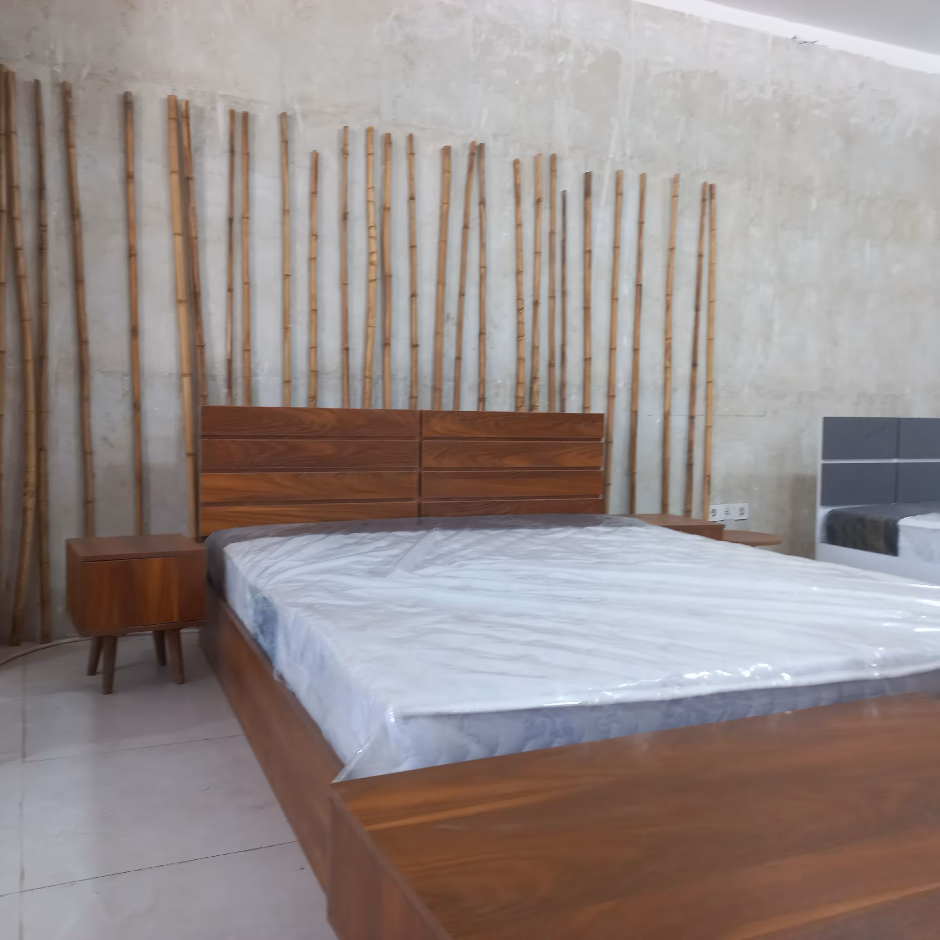 سرویس خواب دونفره با متریال ام دی اف ارسال با باربری (هزینه ارسال با مشتری میباشد)