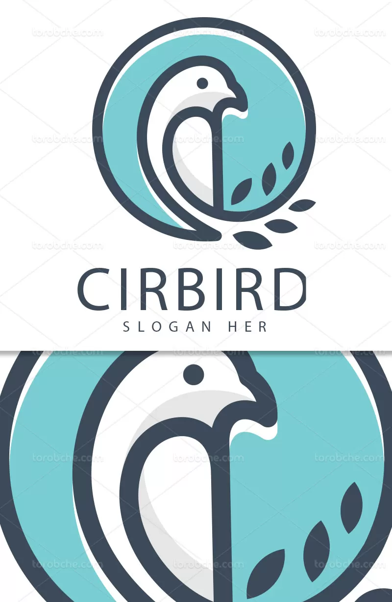 وکتور لوگو پرنده سفید | گرافیک با طعم تربچه