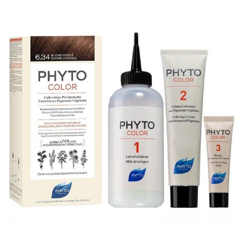 کیت رنگ مو فیتو شماره 6.34 حجم 50 میلی لیتر رنگ بلوند مسی تیره