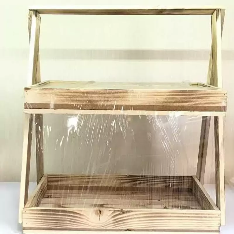 استند چوبی و پا سماوری رومیزی شکل مستطیلی کف و بدنه چوبی دو طبقه جنس چوب با کیفیت و محکم و زیبا مناسب برای پا سماور