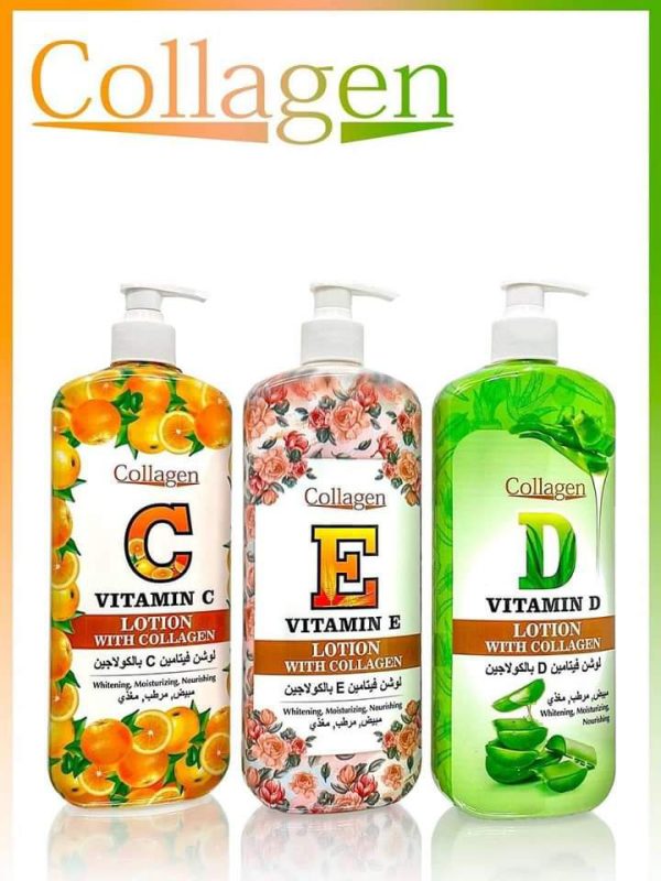 لوسیون بدنLOTION درعصاره ویتامین های C-D-E کلاژن سازی سفید کننده مرطوب کننده