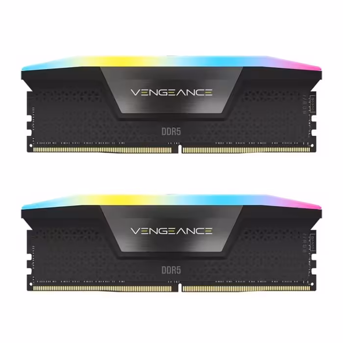 رم دسکتاپ کورسیر مدل CORSAIR VENGEANCE RGB 32GB (2x16GB) DDR5  6400MHz  CL36