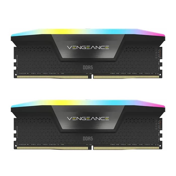 رم دسکتاپ کورسیر مدل CORSAIR VENGEANCE RGB 32GB (2x16GB) DDR5  6400MHz  CL36