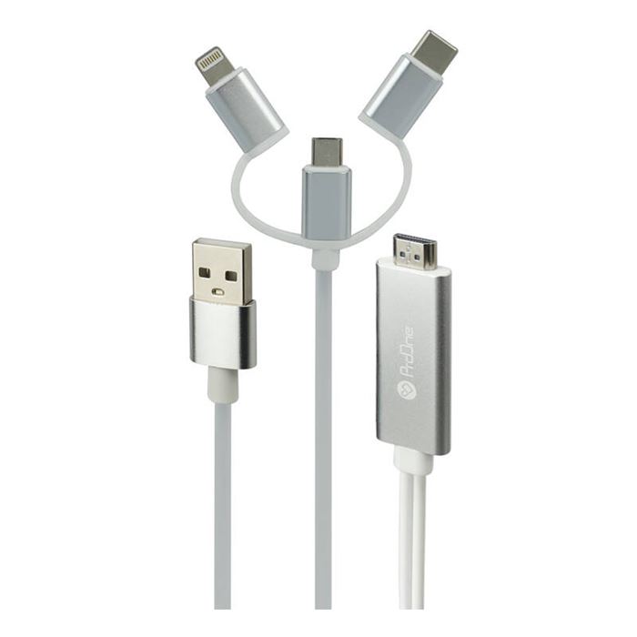 کابل تبدیل Micro-USB /Type-C /Lightning به HDMI پرووان مدل PCH70