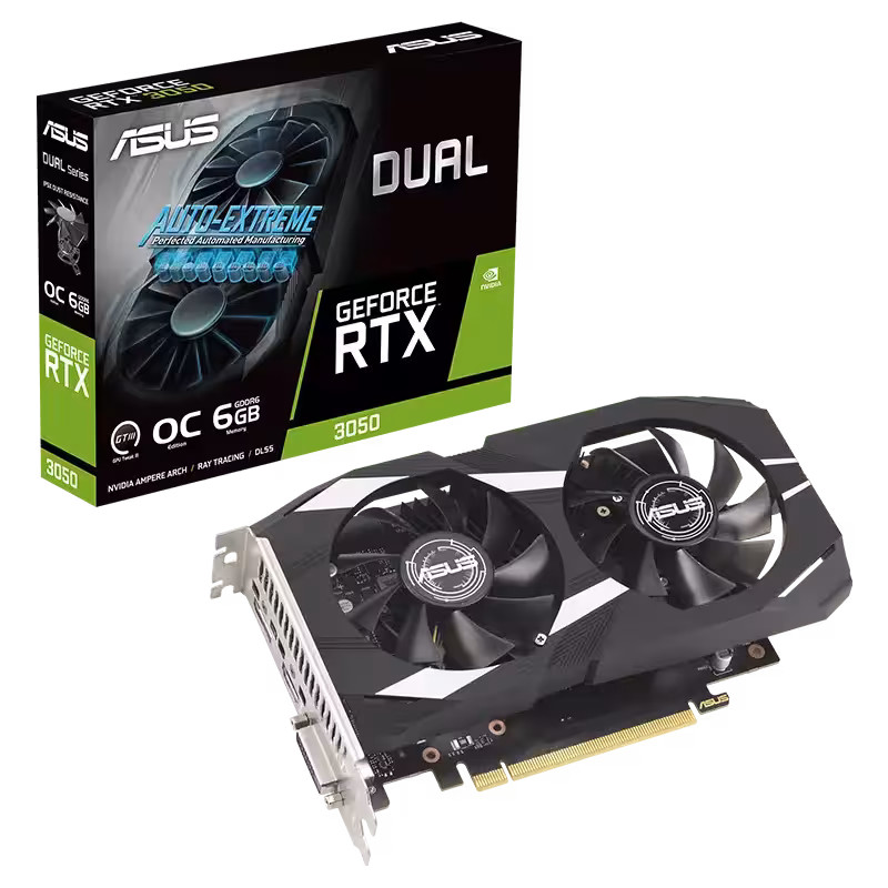 خرید کارت گرافیک ایسوس GeForce RTX 3050 OC Edition Dual 6GB