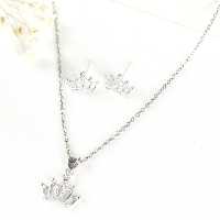 نیمست نقره طرح تاج کد 6988