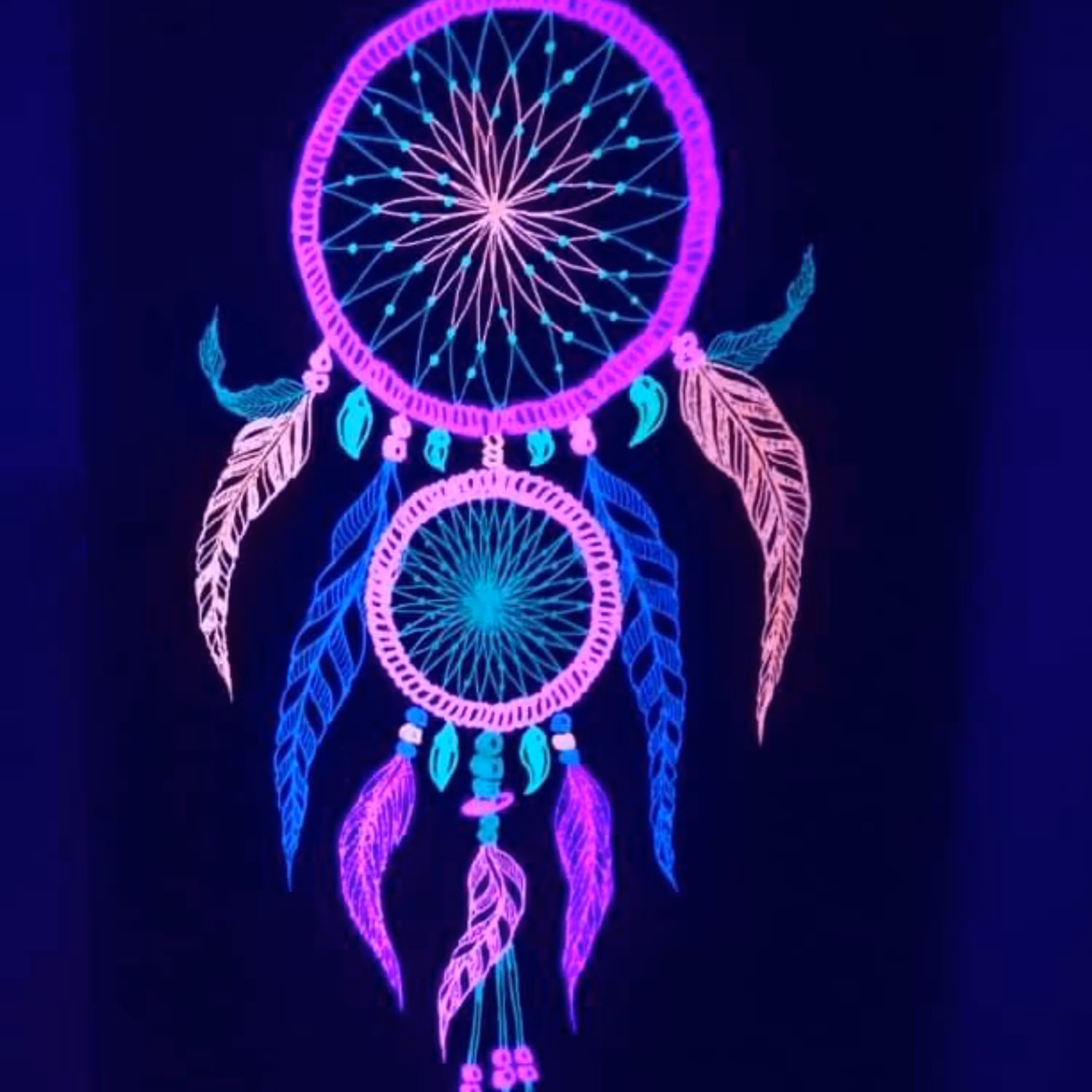 تابلو بلک لایت با طرح دریم کچر سایز 15 در 20 سانتی متر Blacklight