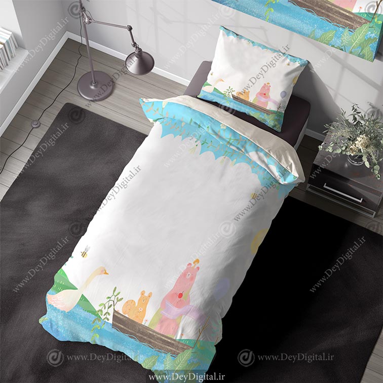 روتختی نوزاد طرح عروسکی حیوانات در قایق pk-3253