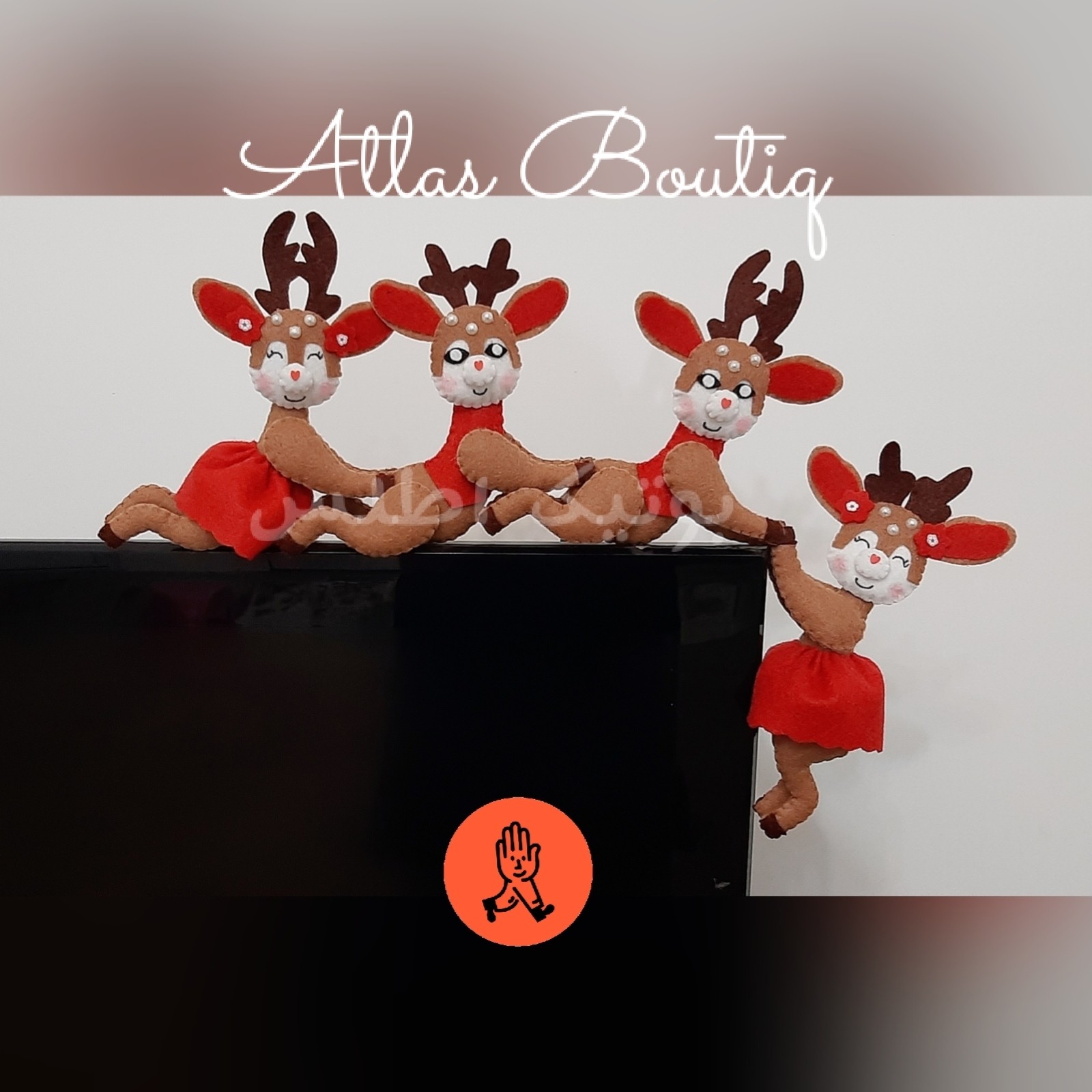 ریسه نمدی تلویزیون مدل گوزن همراه با جا کنترلی نمدی