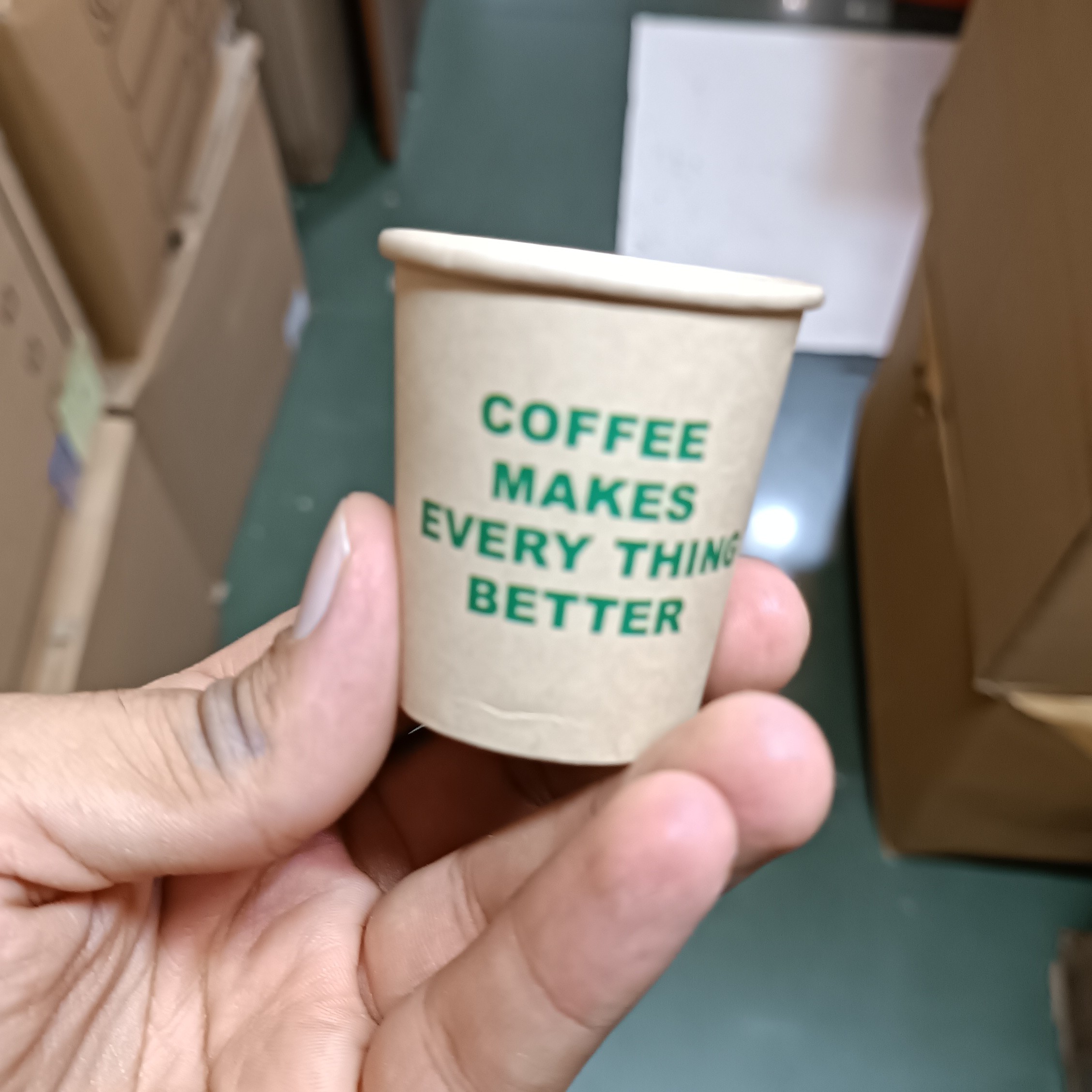 لیوان کاغذی تک جداره کرافت 90 سی سی بسته 1000 عددی