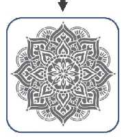 شابلون طرح پتینه سایز 60 در 60 کد 44 یک چهارم