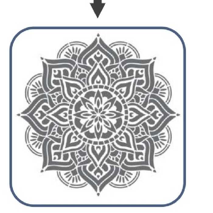 شابلون طرح پتینه سایز 60 در 60 کد 44 یک چهارم