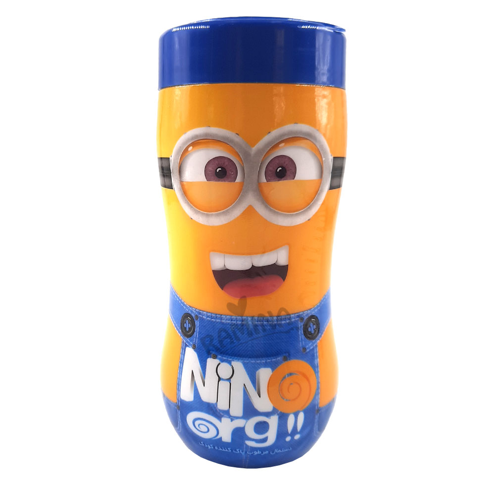 دستمال مرطوب پاک کننده کودک طرح مینیون 40 عددی نینو Nino