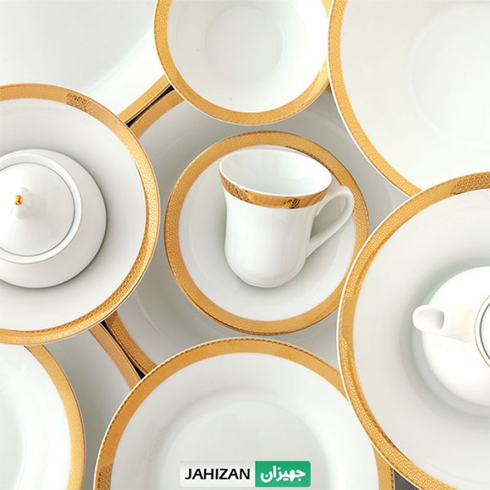 سرویس چینی زرین 108پارچه سه اسلیمی سری شهرزاد