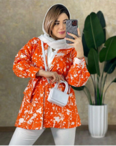 مانتو کتان آبرنگی