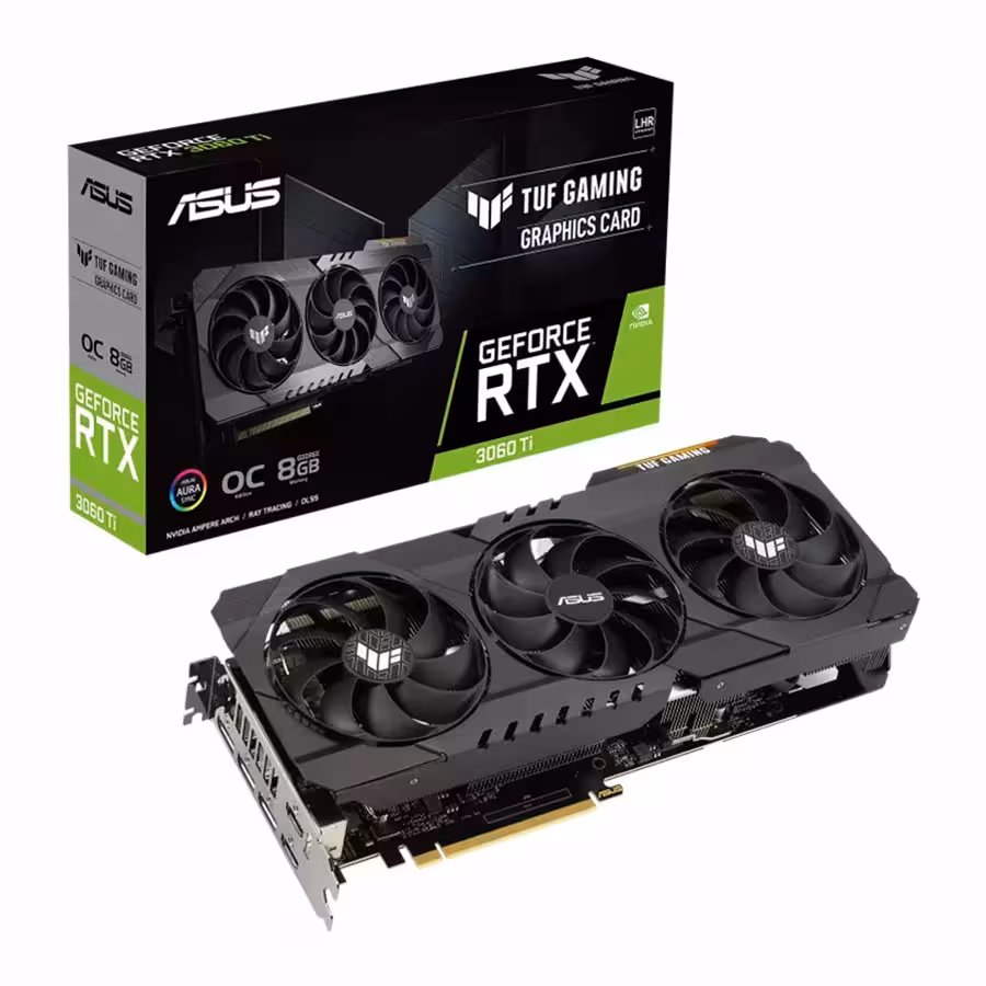 کارت گرافیک ایسوس TUF Gaming RTX 3060 Ti OC Edition 8G GDDR6X