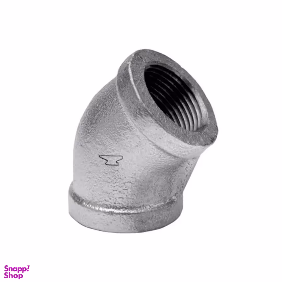 اتصال زانویی 45 درجه گالوانیزه کد 001