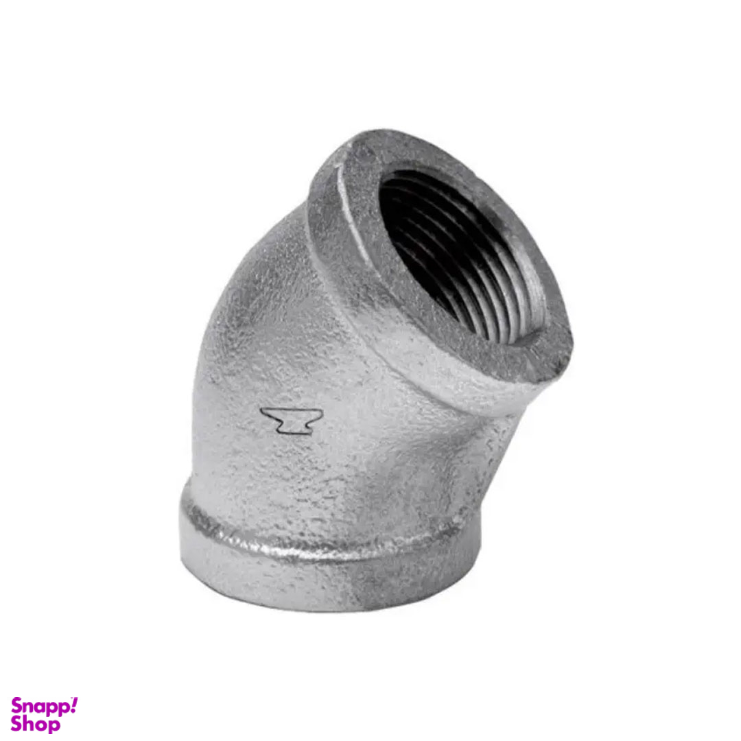 اتصال زانویی 45 درجه گالوانیزه کد 001